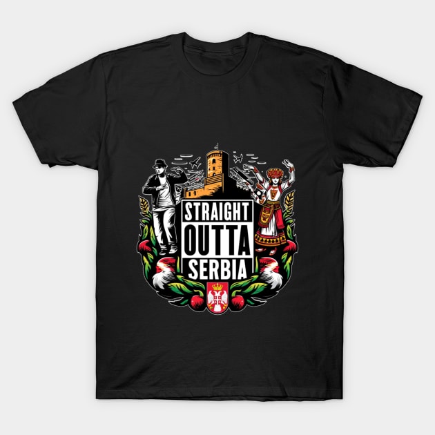 Straight Outta Serbia T-Shirt by Straight Outta Styles